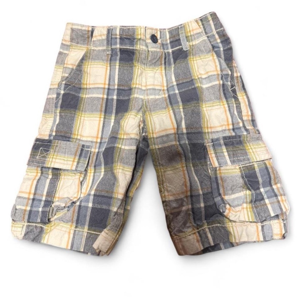 Crazy 8 plaid cargo shorts boys size 5